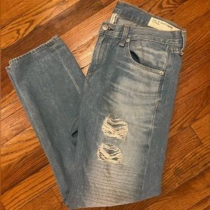 Rag & Bone Low Rise Boyfriend Destroyed Jean